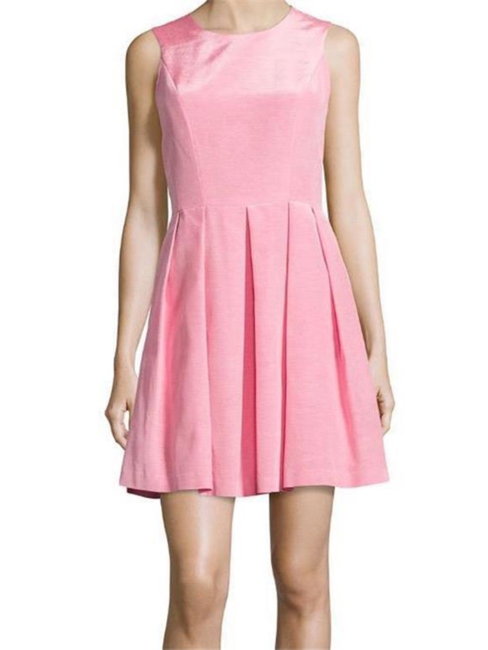 Shoshanna Abigail Pink Pleated Fit & Flare Dress 4